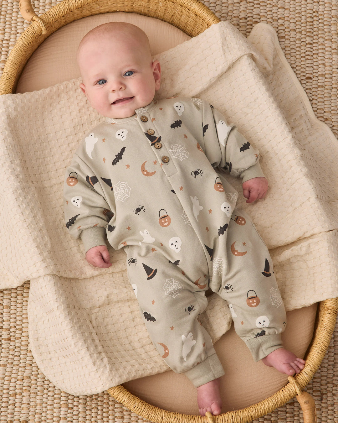 Relaxed Fleece Jumpsuit in Halloween Things