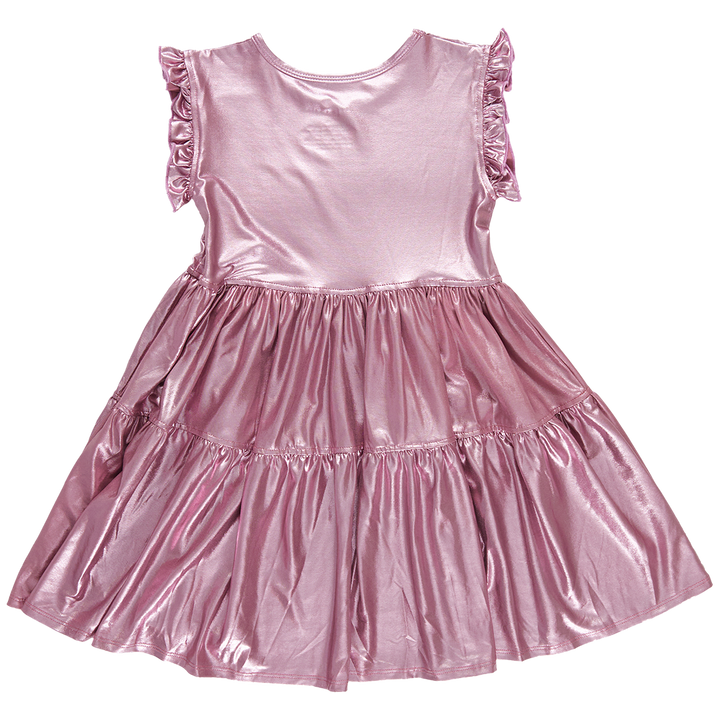 Pink Chicken Light Pink Lame Polly Dress (sizes 7-10)