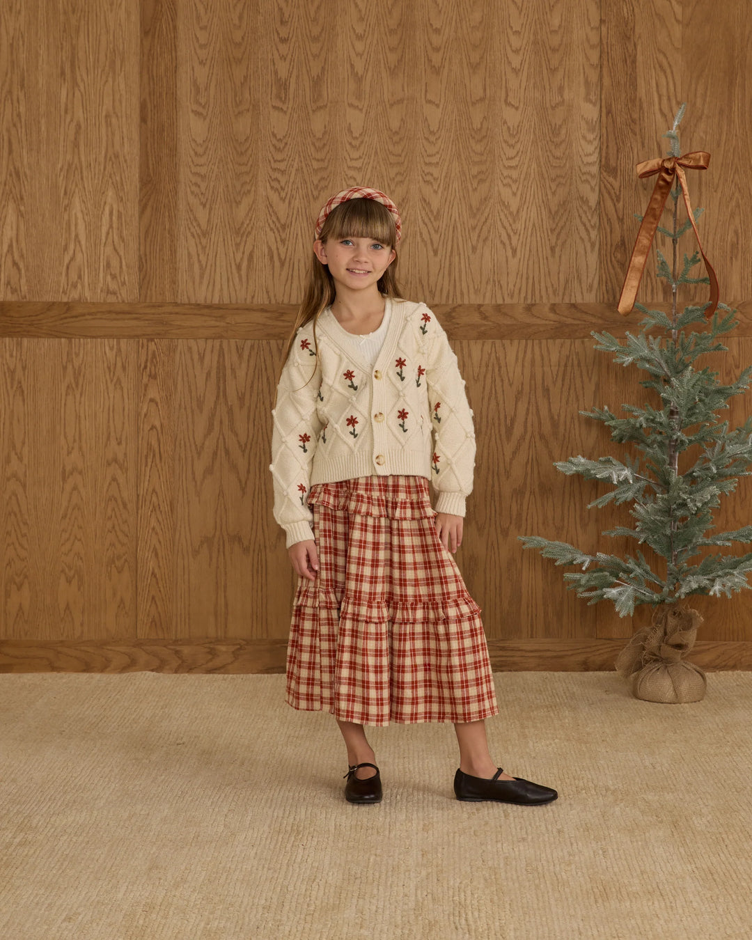 Rylee & Cru Boxy Crop Cardigan in Winter Daisy