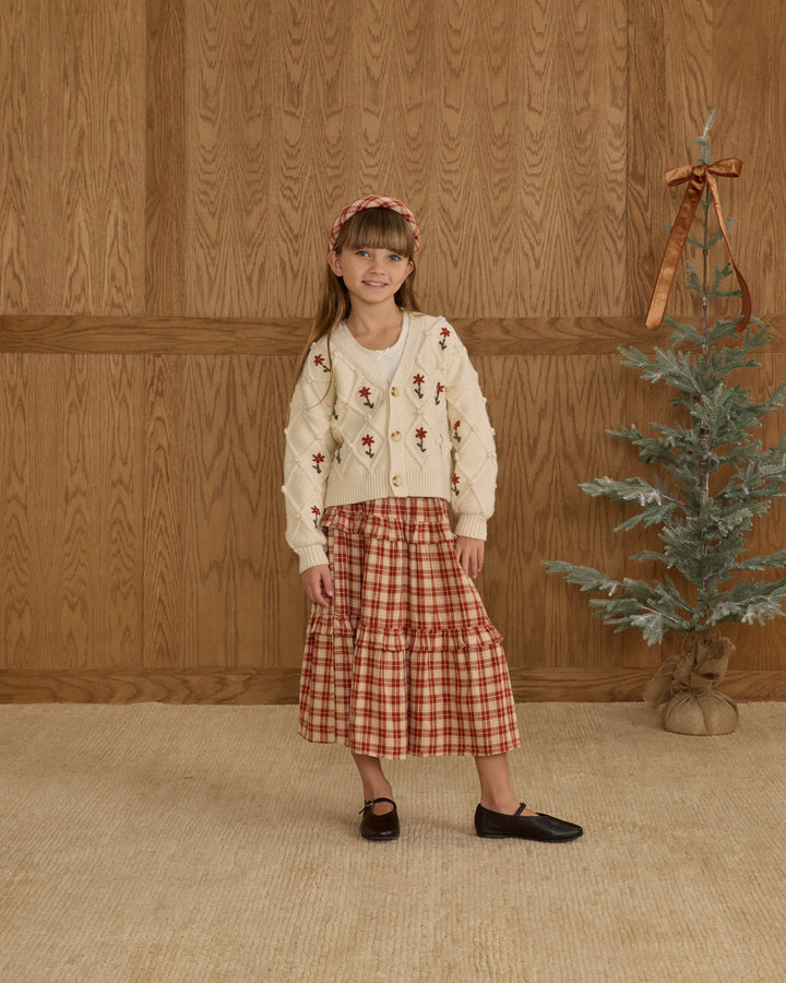 Rylee & Cru Boxy Crop Cardigan in Winter Daisy