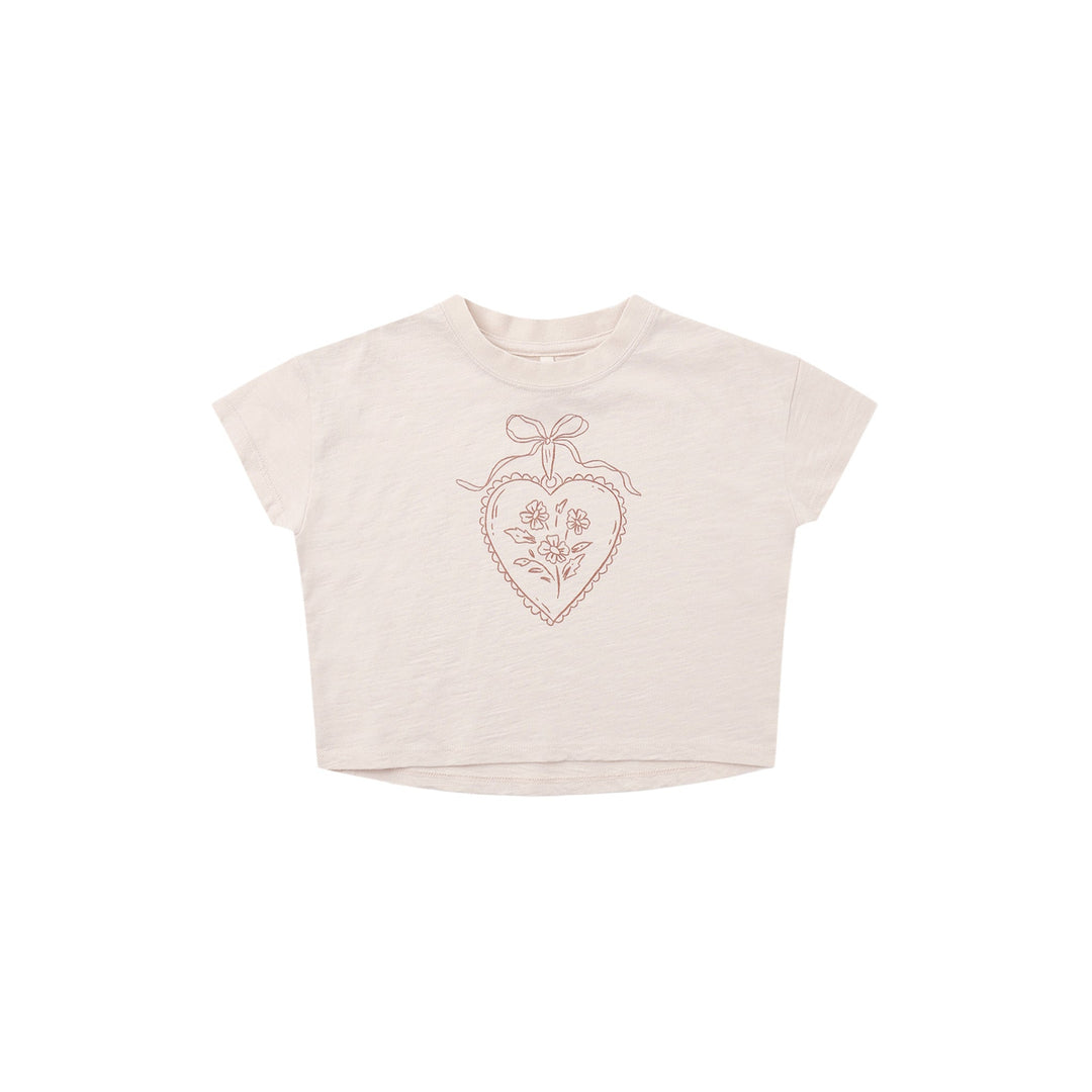 Rylee &amp; Cru Boxy Tee Heart with Locket