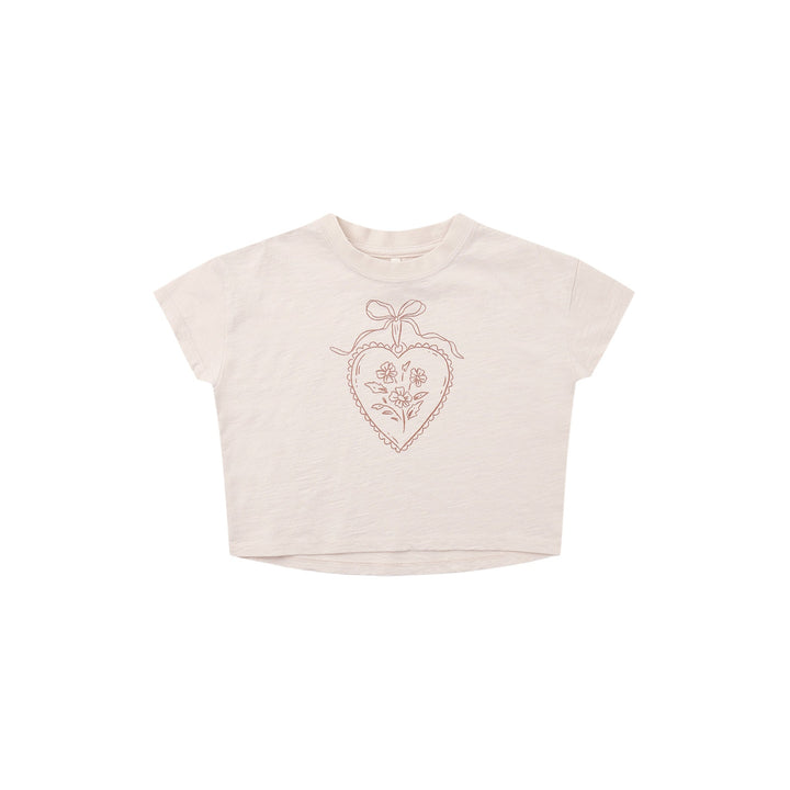 Rylee &amp; Cru Boxy Tee Heart with Locket