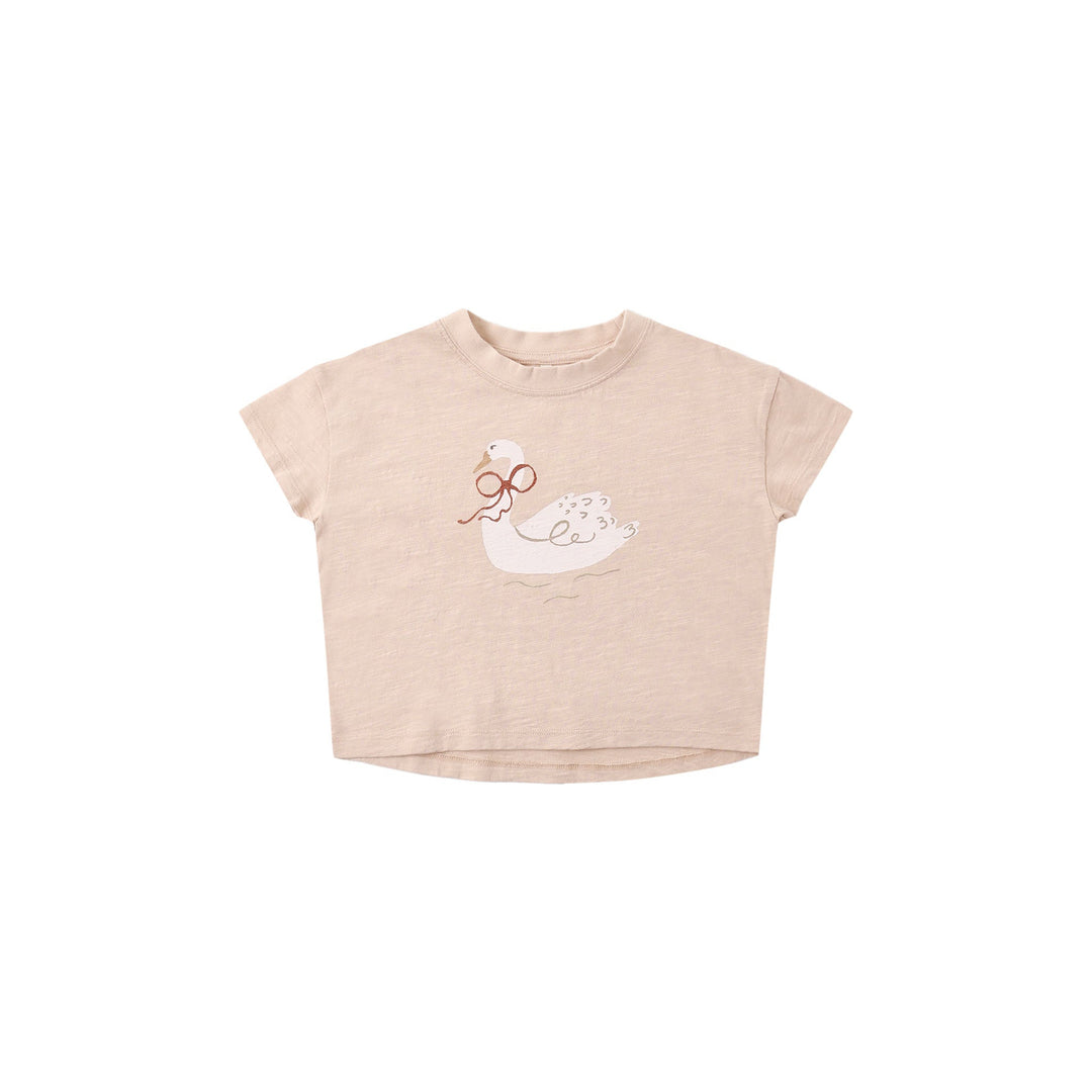 Boxy Tee with Swan