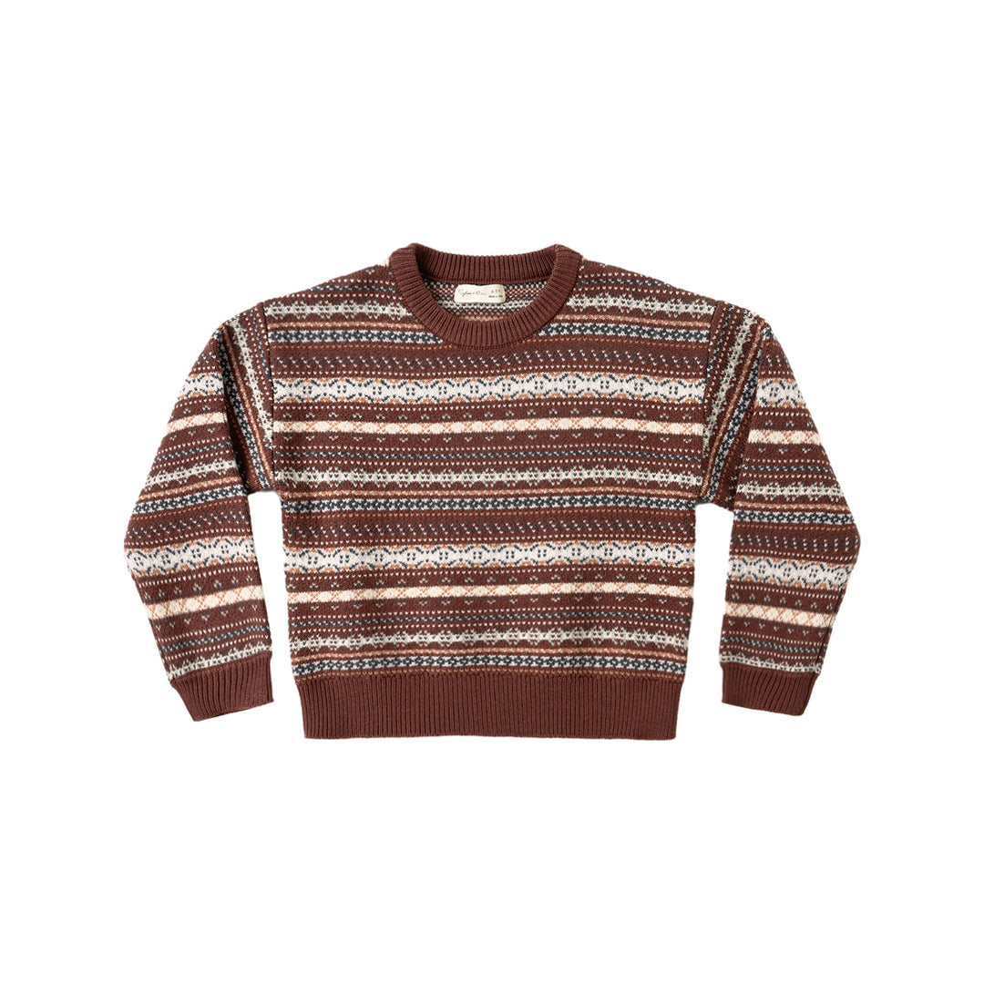 Rylee &amp; Cru Aspen Sweater in Mulberry Stripe