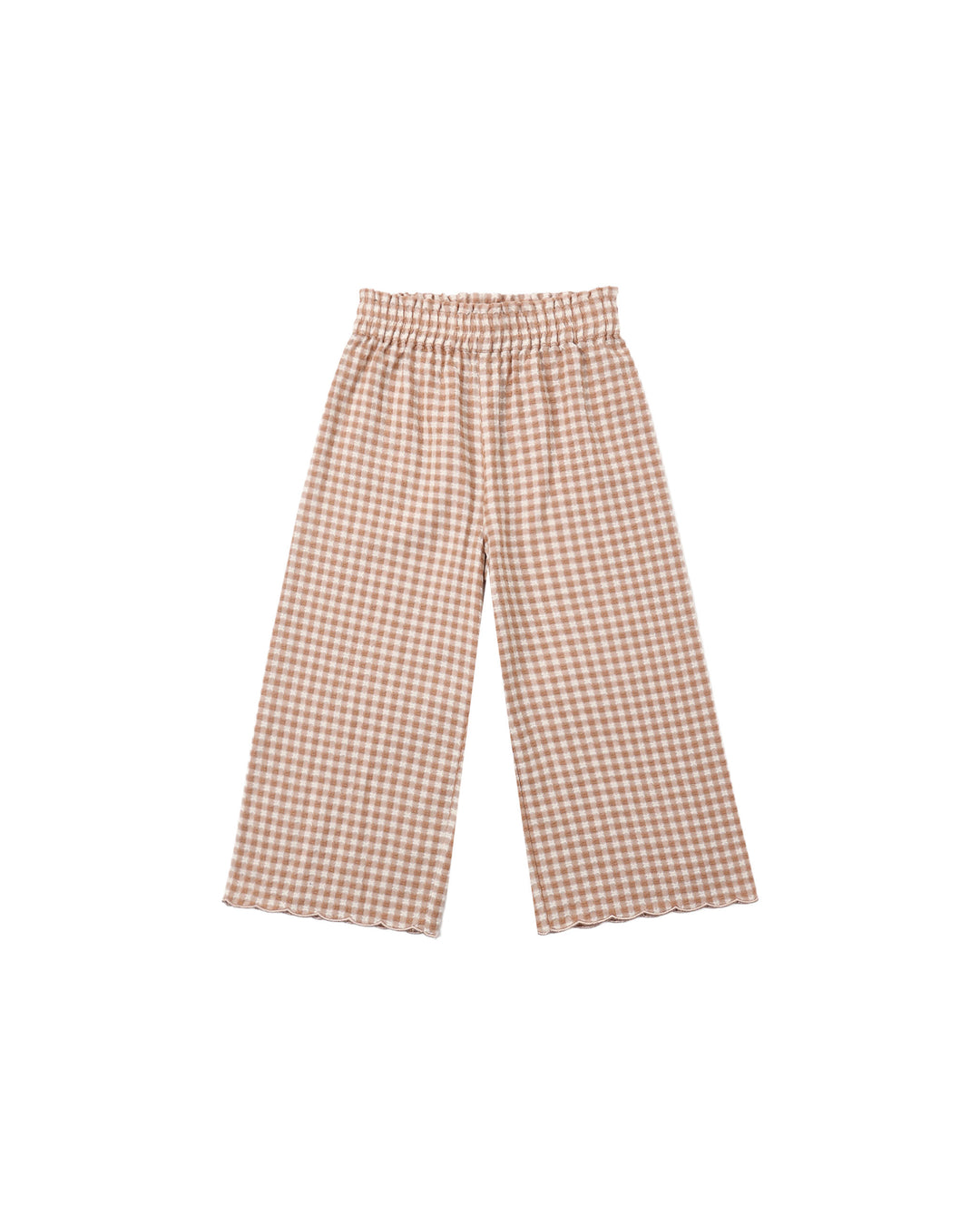 Rylee &amp; Cru Wide Leg Pant in Fawn Gingham