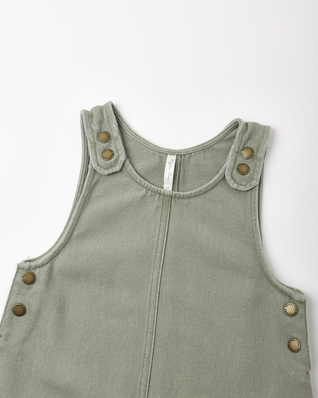 Rylee &amp; Cru Odette Overall Dress in Dark Sage