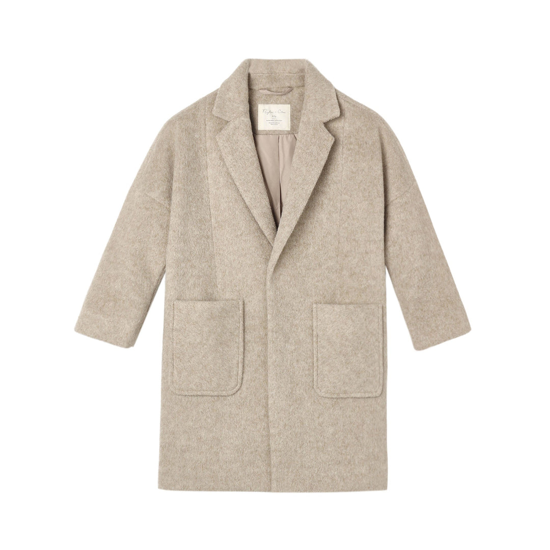 Longline Coat in Stone