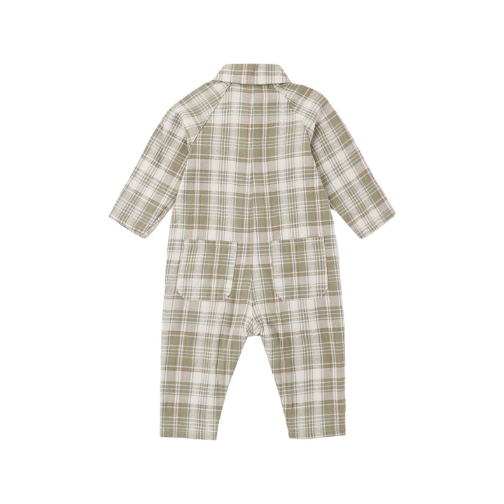 Collared Baby Jumpsuit in Olive