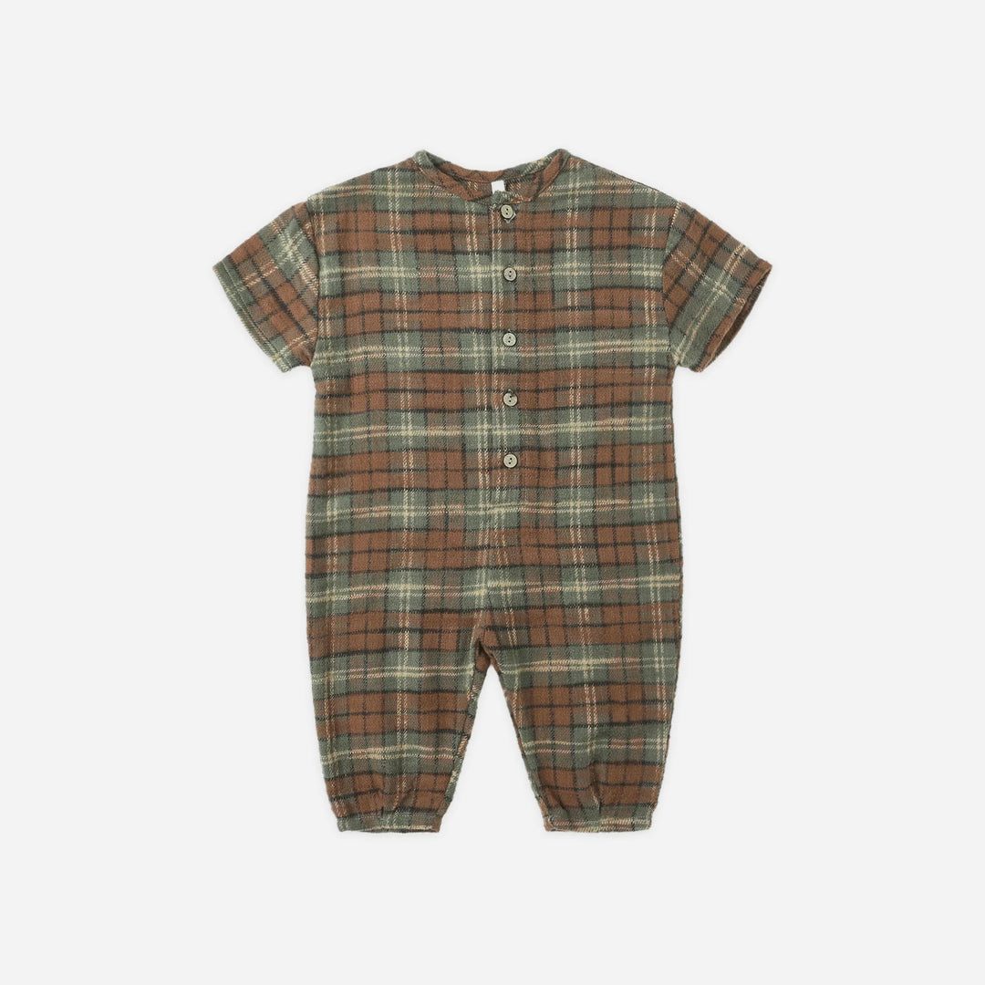 Rylee & Cru Boxy Hayes Jumpsuit in Holiday Plaid