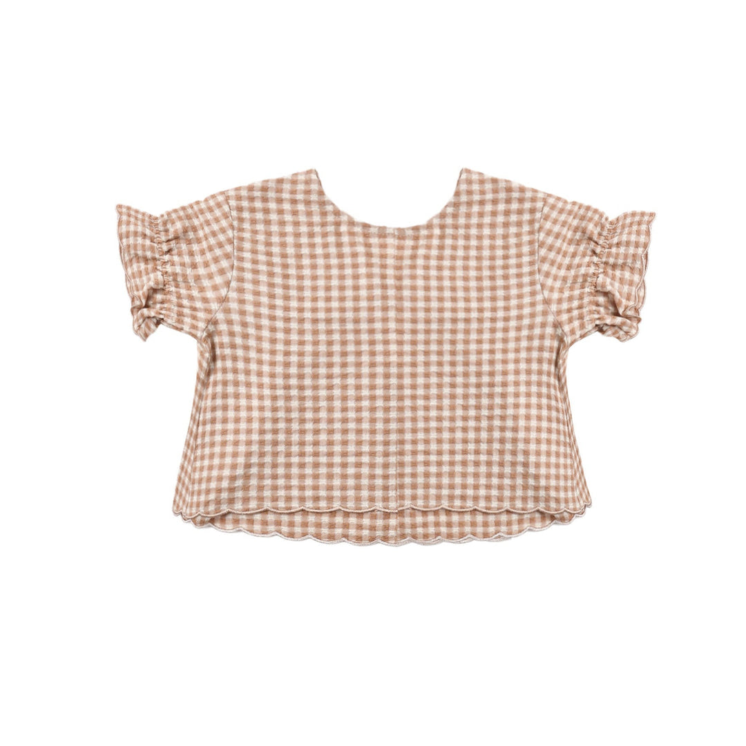 Rylee &amp; Cru Francie Blouse in Fawn Gingham