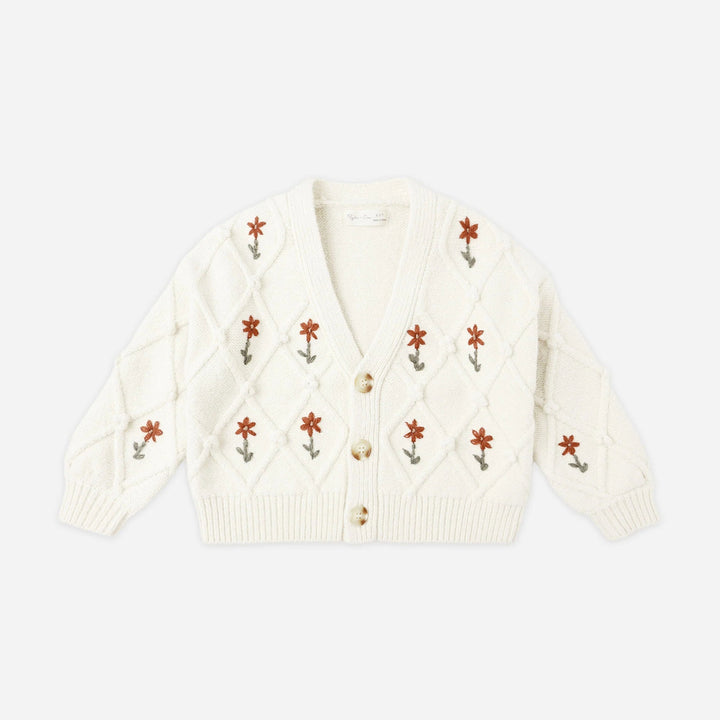 Rylee & Cru Boxy Crop Cardigan in Winter Daisy