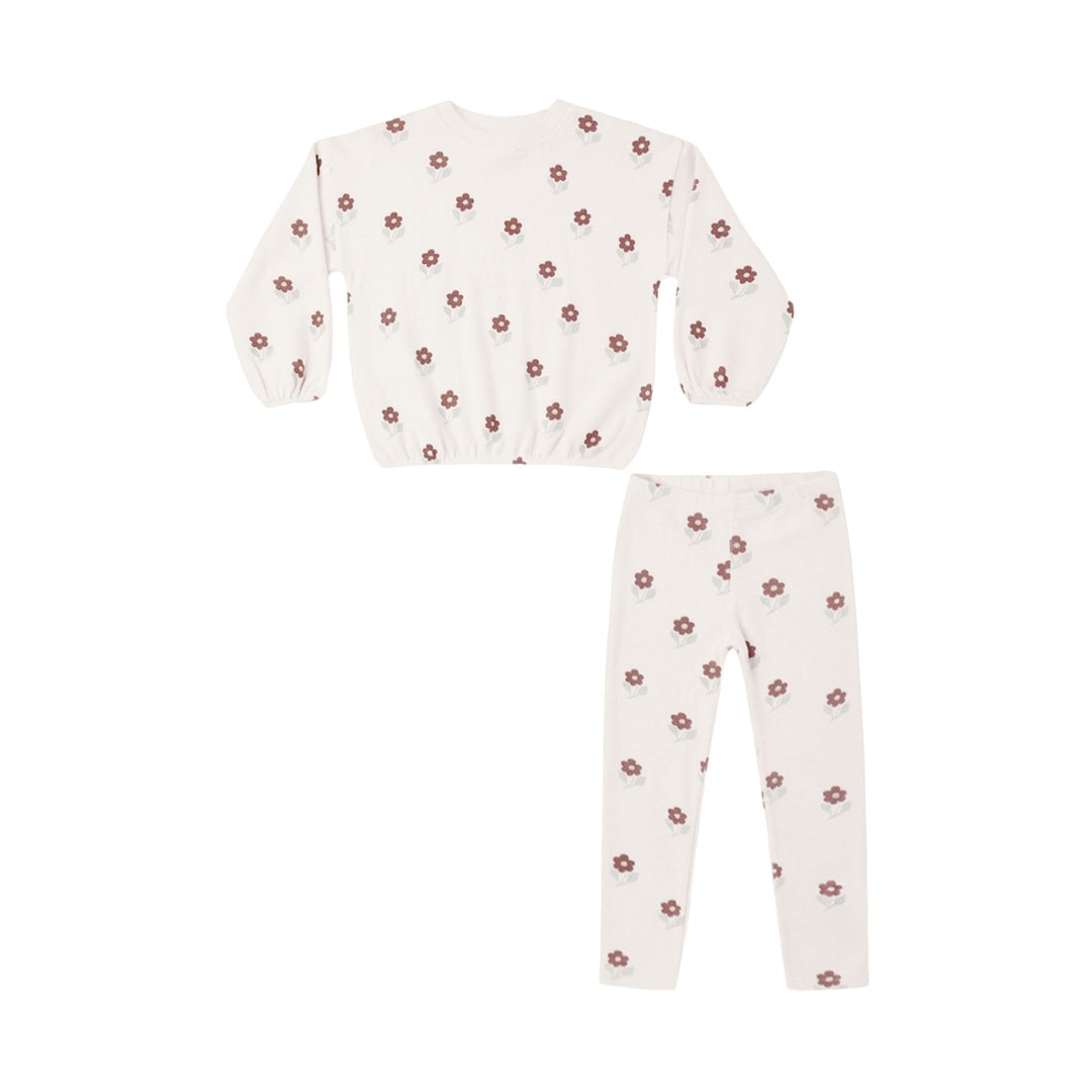 Rylee &amp; Cru Spongey Knit Set in Petal Daisy