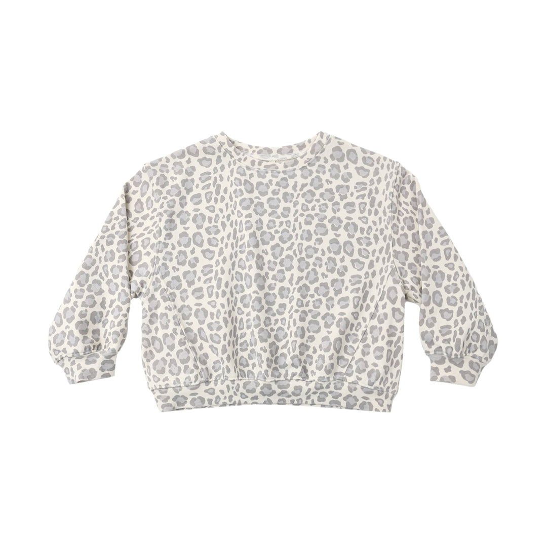 Oversized Sweatshirt in Blue Leopard