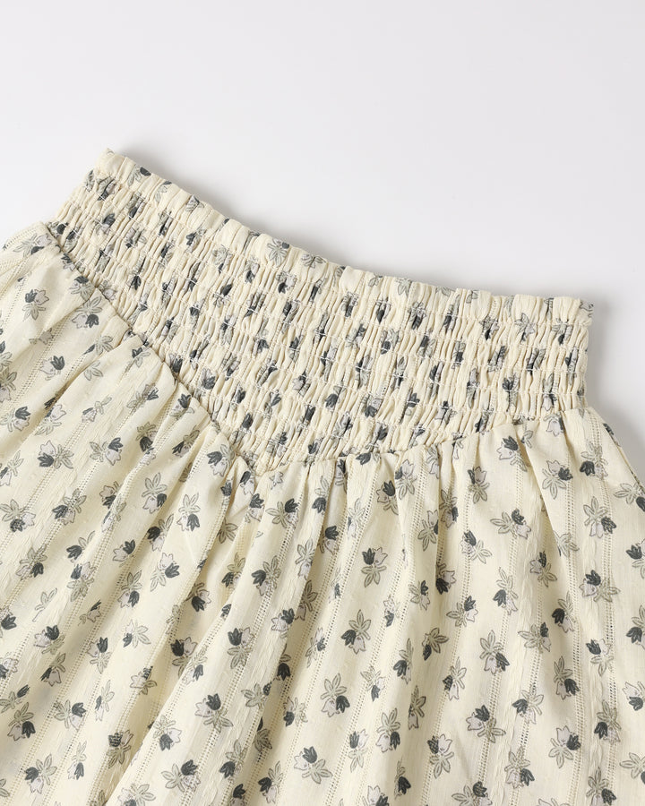 Rylee &amp; Cru Smocked V Mini Skirt in Vintage Floral