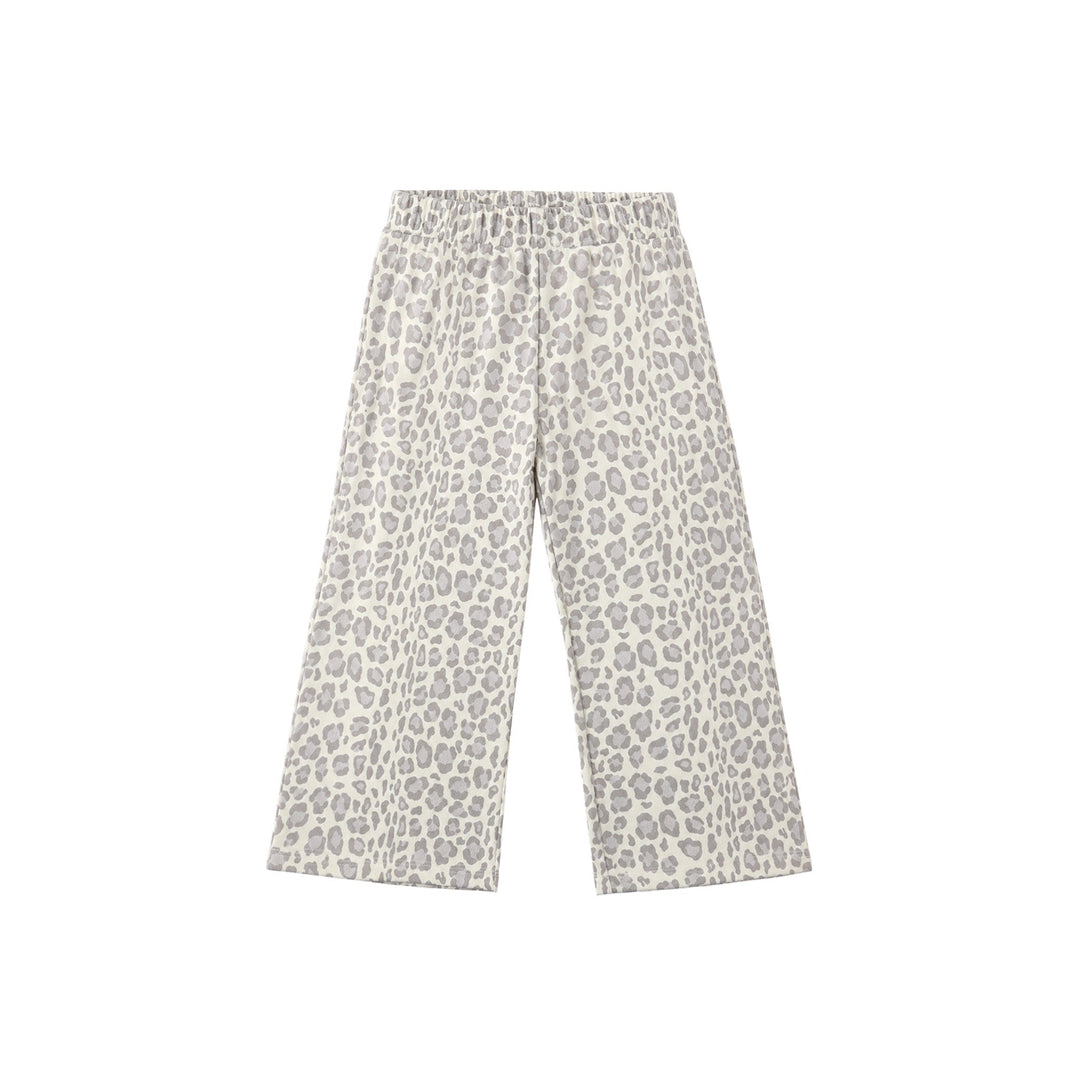 Wide Leg Sweatpant in Blue Leopard