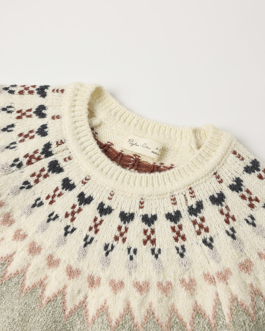 Rylee &amp; Cru Fair Isle Sweater in Sage