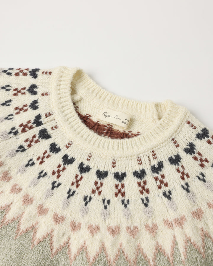 Rylee &amp; Cru Fair Isle Sweater in Sage