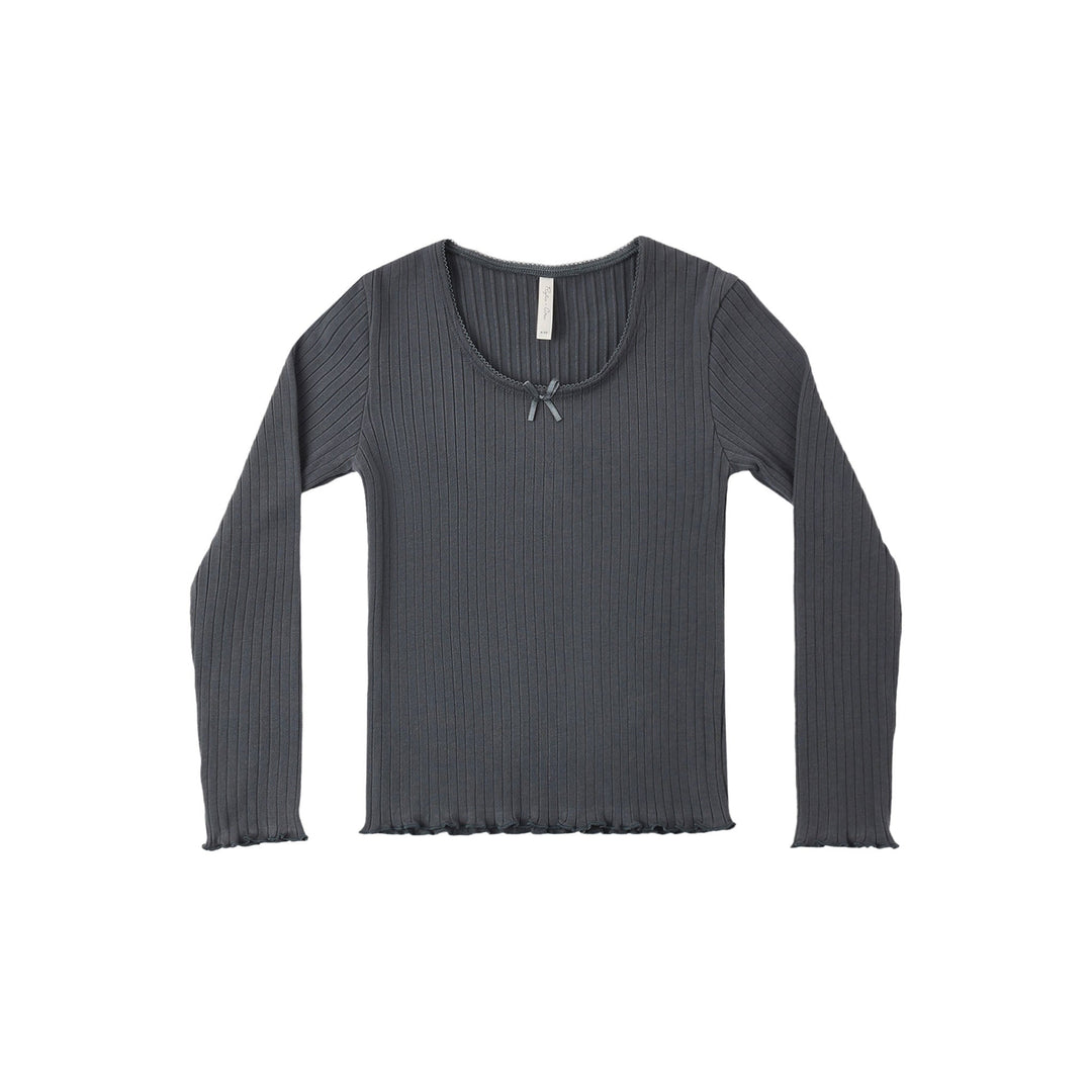 Rylee &amp; Cru Ribbed Tee in Midnight