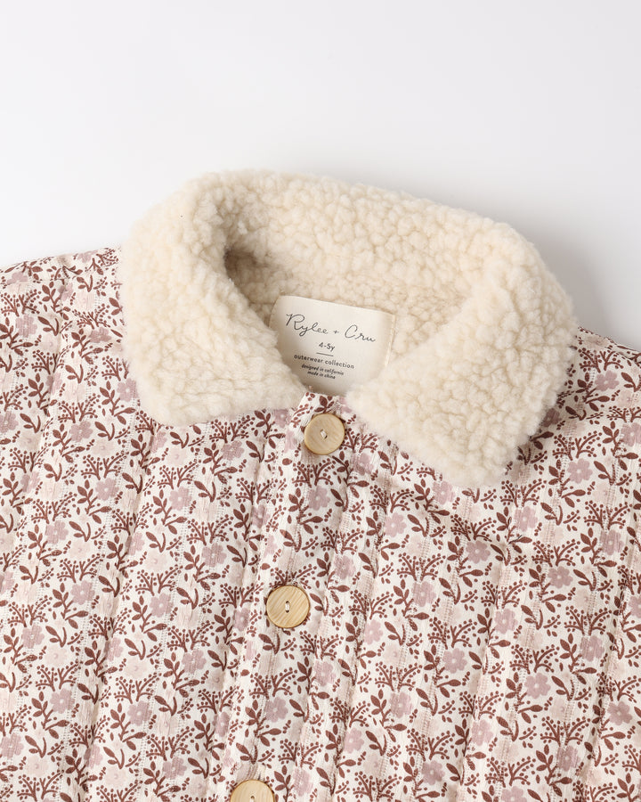 Rylee &amp; Cru Quilted Collared Coat