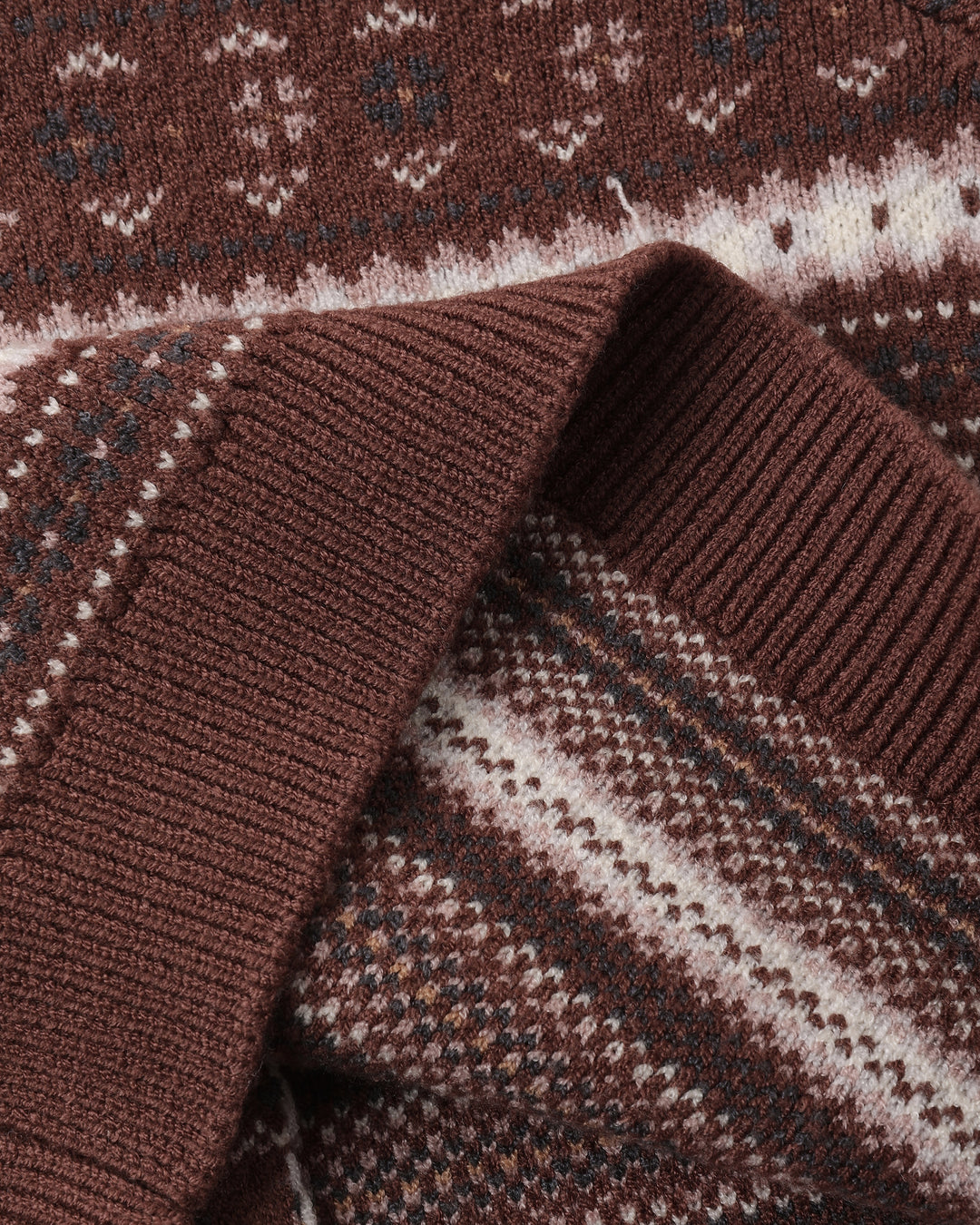 Rylee &amp; Cru Fair Isle Cardigan in Mulberry Stripe