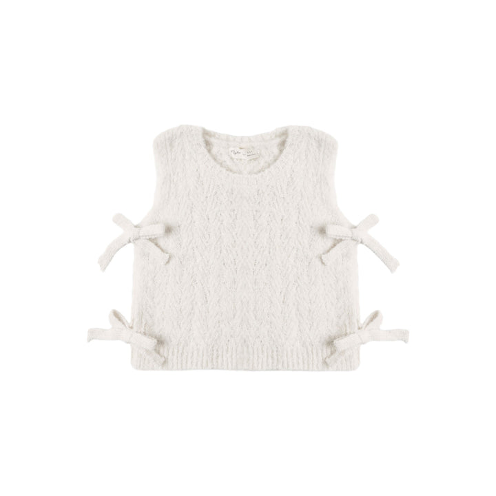 Rylee &amp; Cru Bow Sweater Vest in Ivory