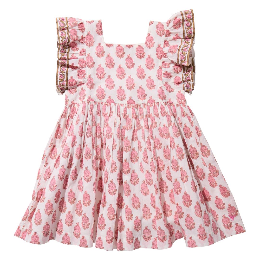 Pink Chicken Elsie Dress in Pink Dahlia Floral (sizes 7-10)