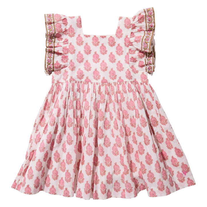 Pink Chicken Elsie Dress in Pink Dahlia Floral (sizes 7-10)