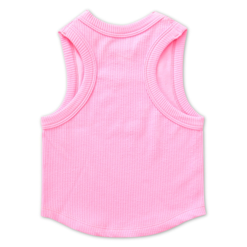 Iscream Cropped Racerback Tank in Rose