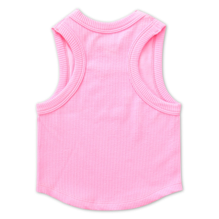 Iscream Cropped Racerback Tank in Rose