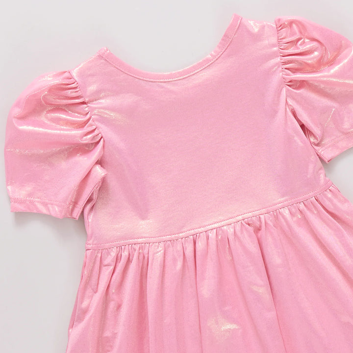 Pink Chicken Laurie Dress in Light Pink Lame (size 2-6)