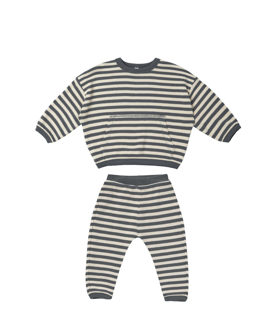 Quincy Mae Navy Stripe Sweater + Pant Set