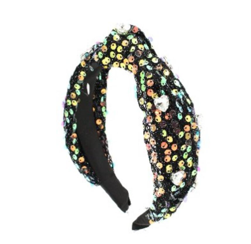 Sequin Jewel Knot Headband Vann & Liv