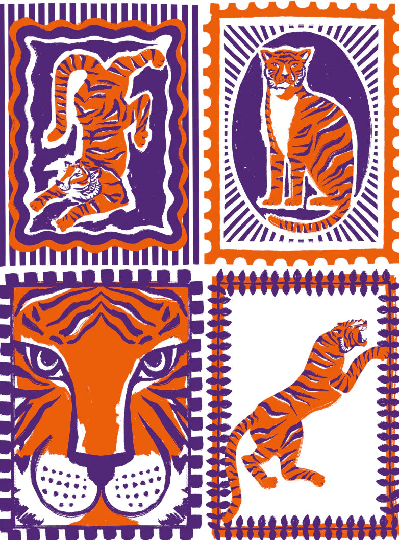 Briton Court Maya Gameday Dress in Orange &amp; Purple