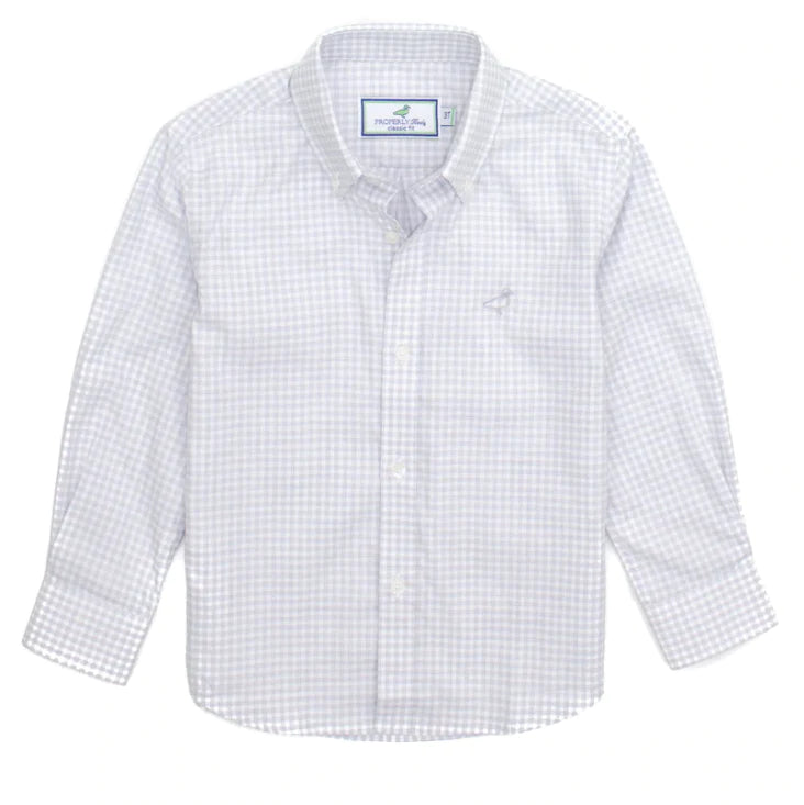 Properly Tied Park Avenue Dress Shirt in Smoke Check