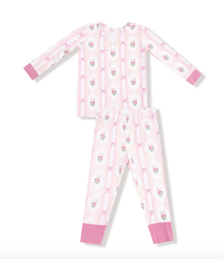 Angel Dear Ogee Lace Floral Pajama Set