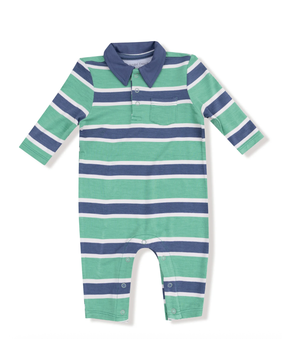 Angel Dear Rugby Striped Romper