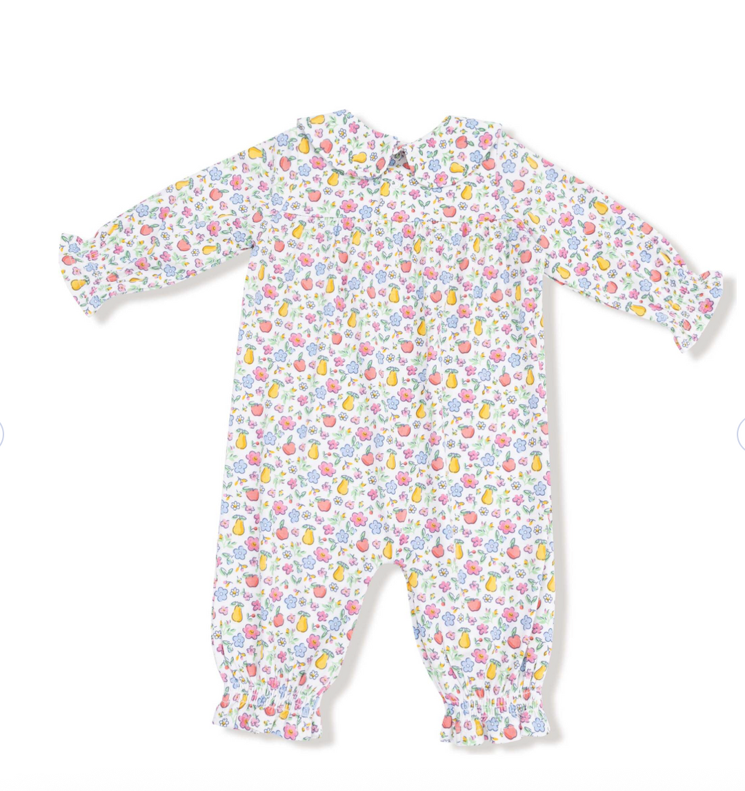 Angel Dear Fruit Floral Smocked Romper