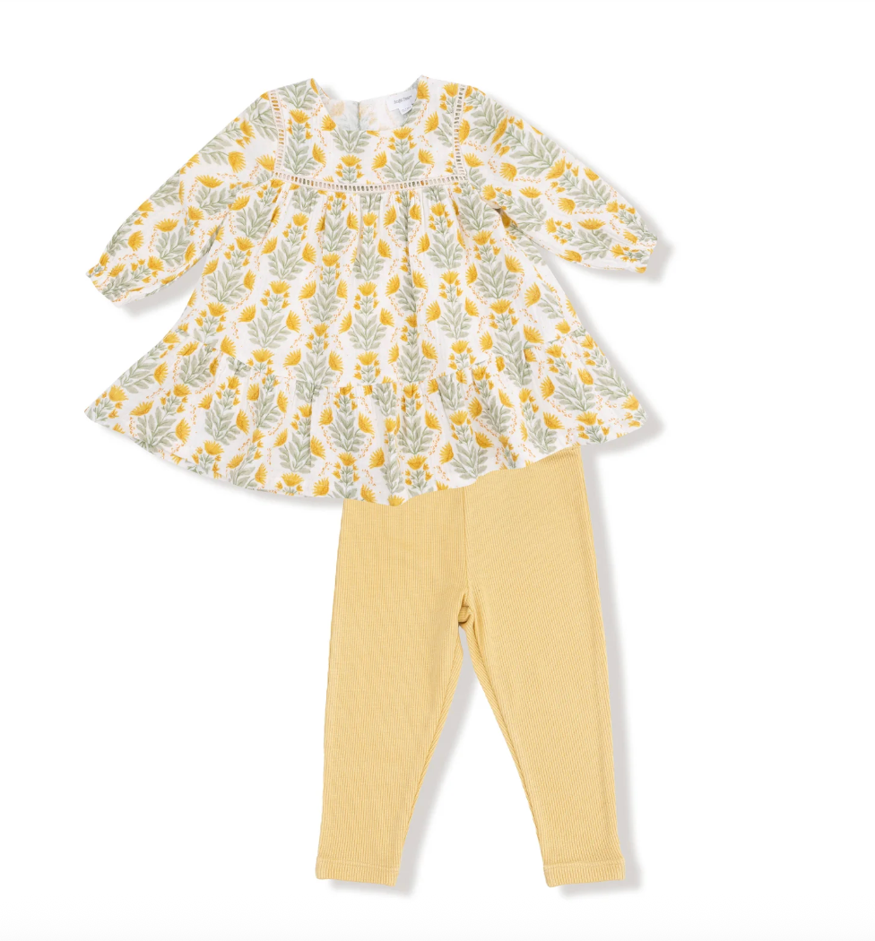 Angel Dear Window Dandelions Dress + Legging Set