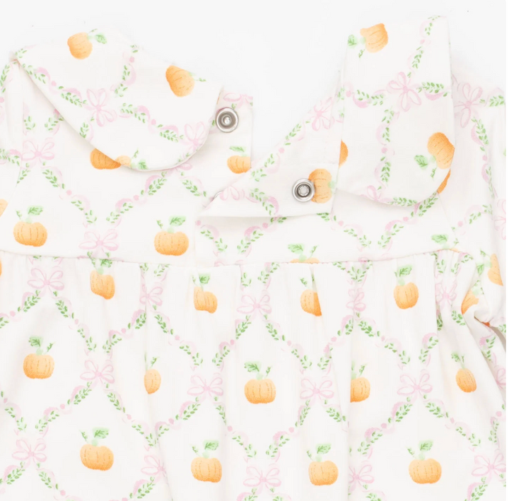 Pretty Pumpkin Trellis Romper