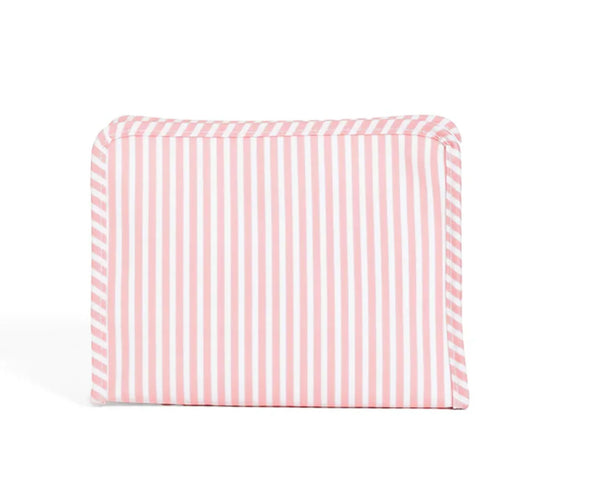 Roadie Medium Zip Pouch – Pimlico Stripe Dusty Rose