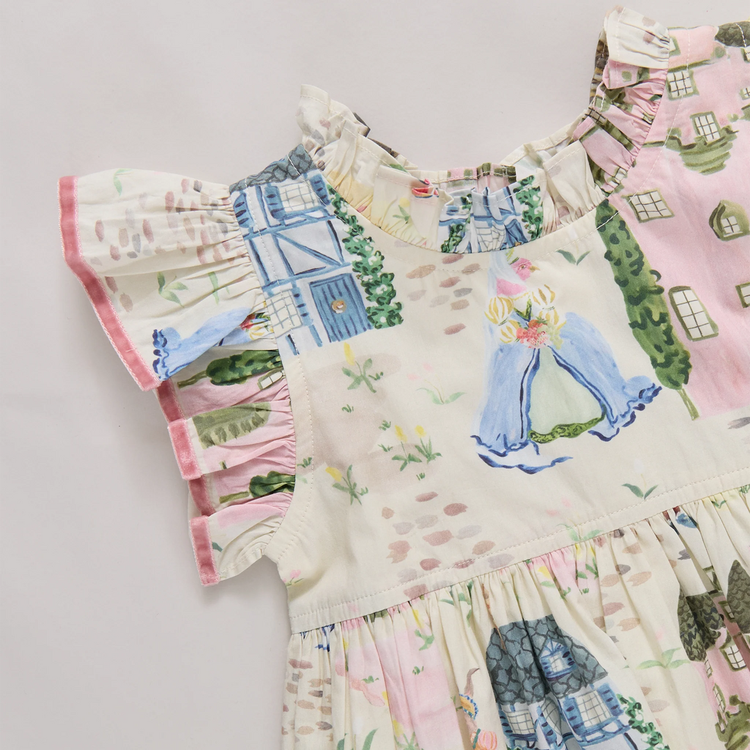 Pink Chicken Jennifer Dress in Whimsical Castle (size 3-6)