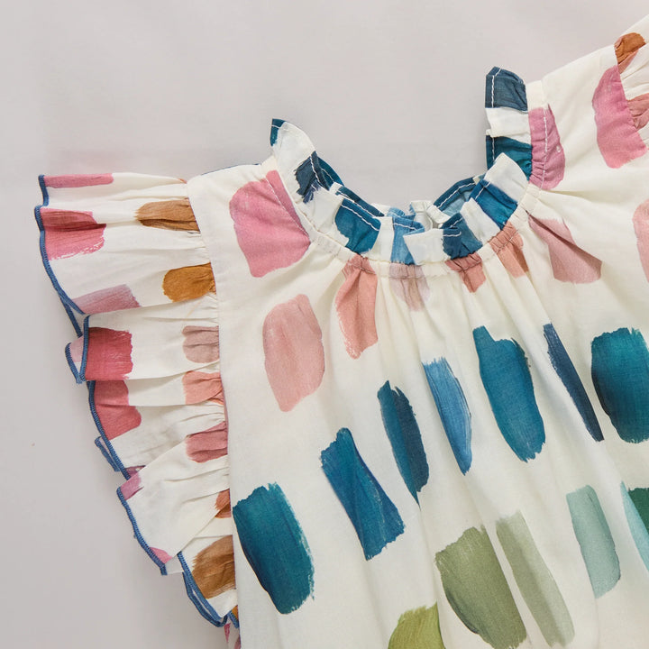 Pink Chicken Harper Dress in Paint Swatches (size 7-10)