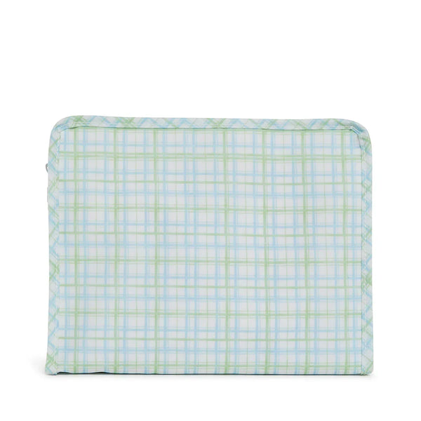 Roadie Large Zip Pouch – Classic Plaid Green