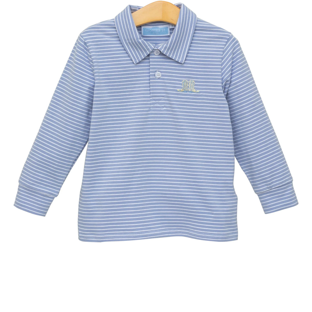 Trotter Street Kids Boot Embroidered Polo