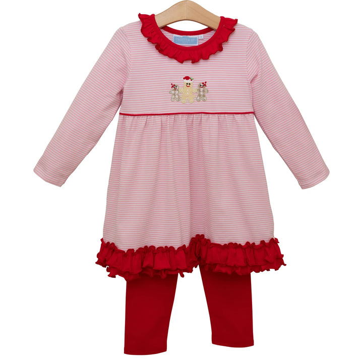 Trotter Street Kids Gingerbread Ruffle Pant Set