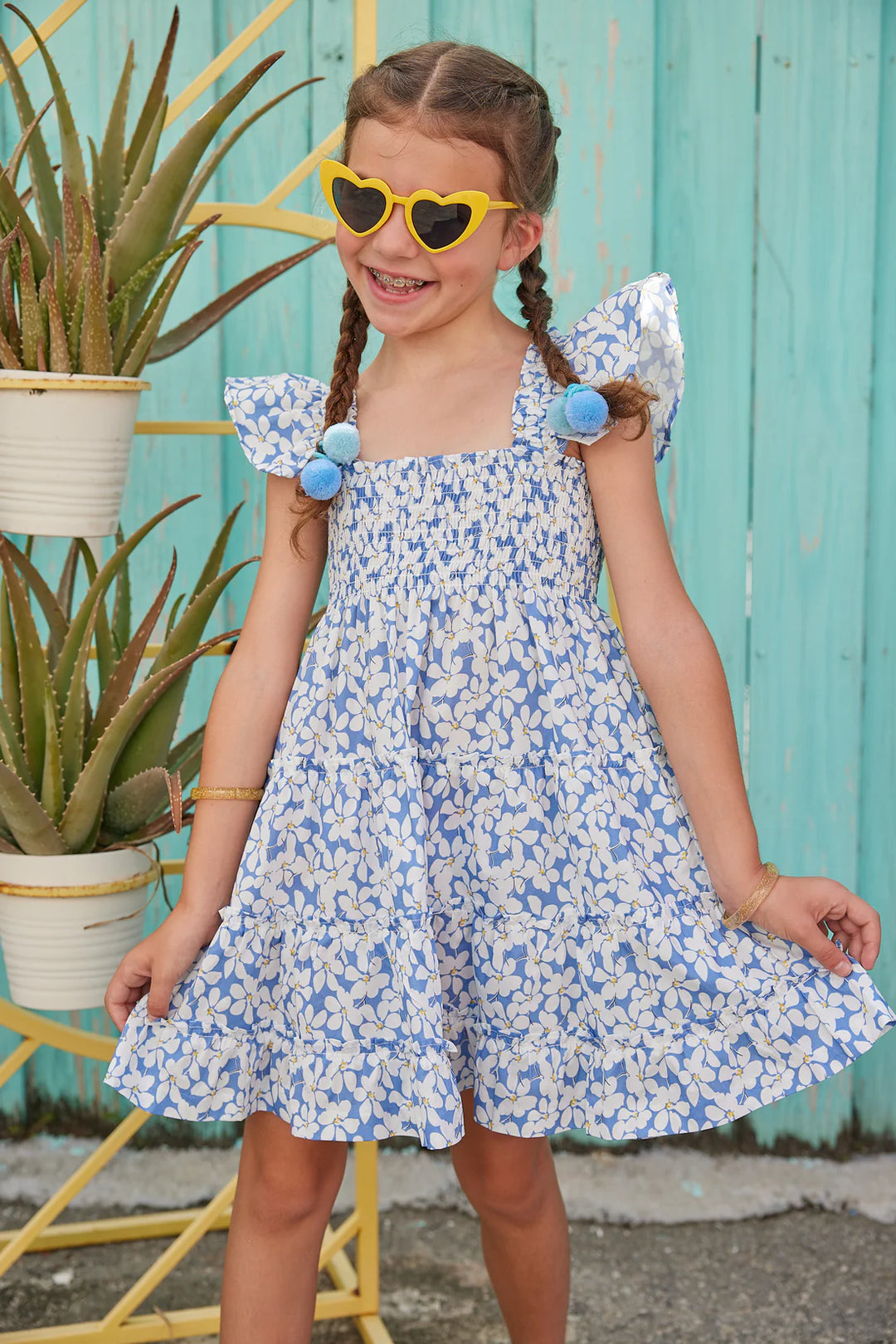 Bisby Twirl Dress in Piccadilly Blue