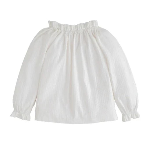 Bisby Tory Top in Snow Pointelle