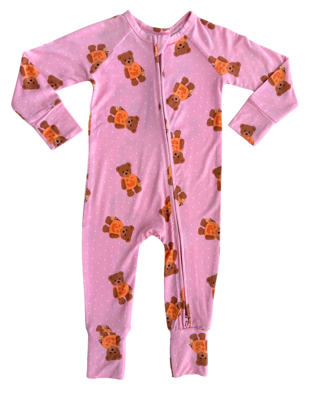 Zipper Romper in Little Boo Bear