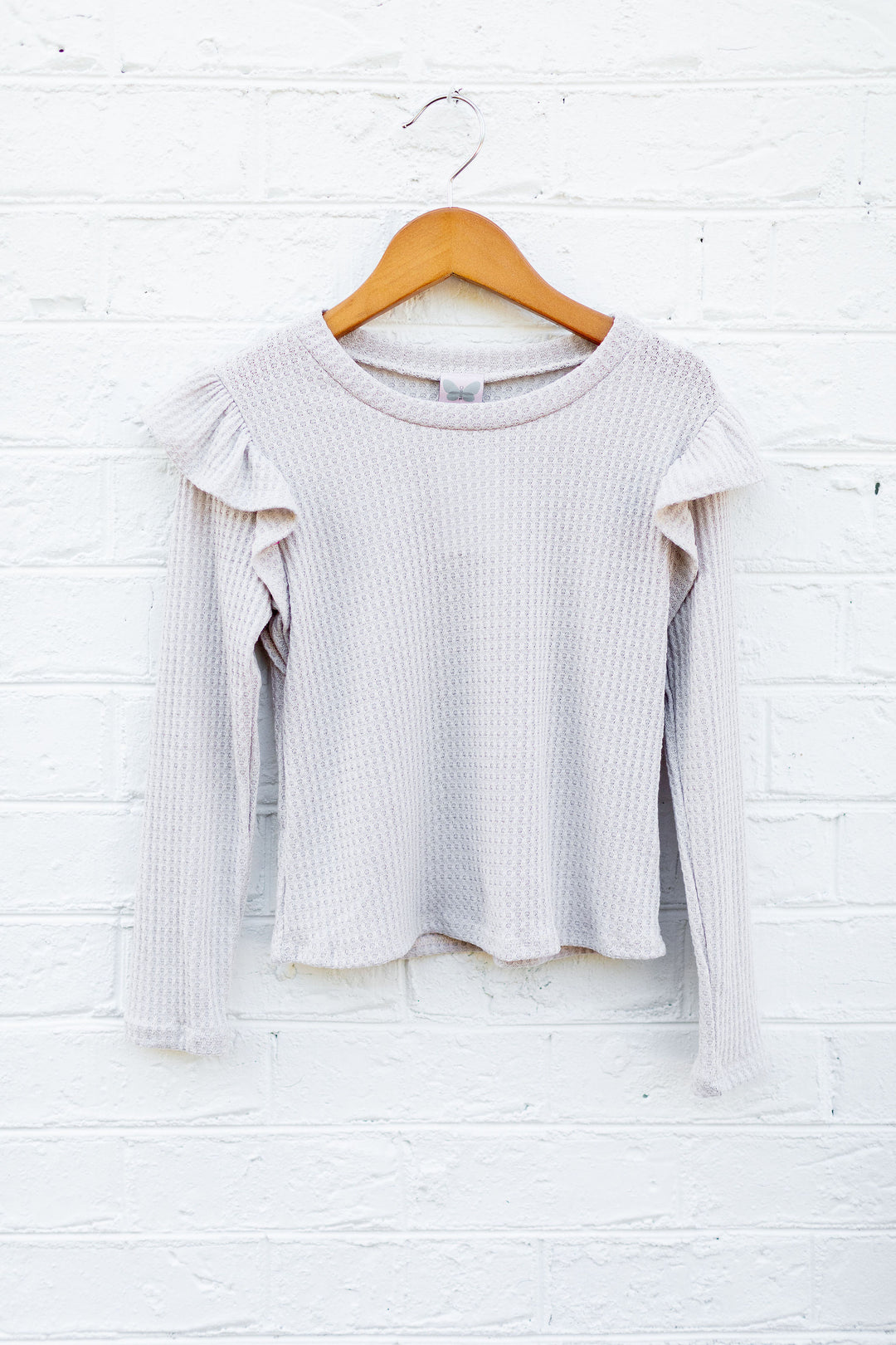 For All Seasons Round Neck Ruffled Top