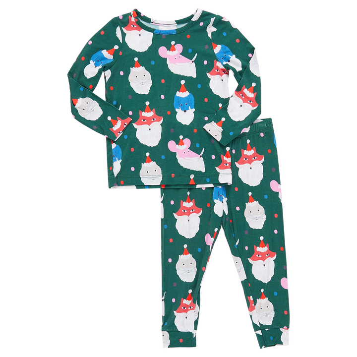 Pink Chicken Holiday Bamboo PJ Set (sizes 7-10)